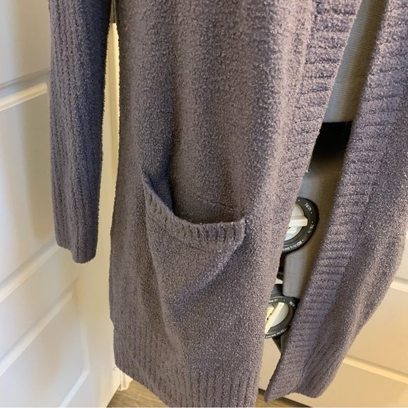 Barefoot Dreams CozyChic Lite Relaxed Hooded Cardi with Pockets, XS - Picture 2 of 6